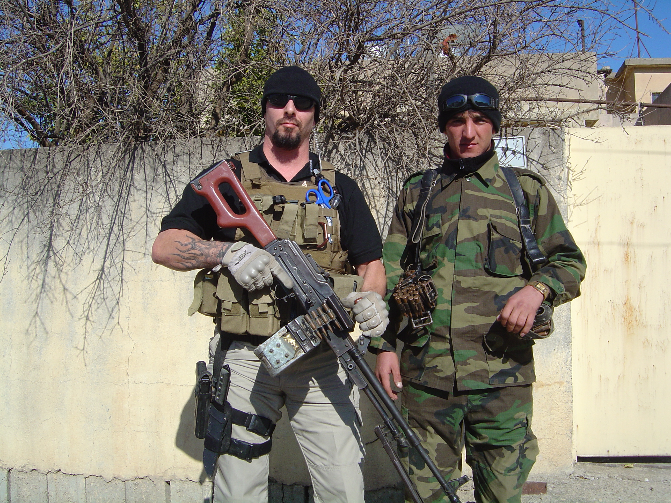 Sulimaniyah, Iraq with Soviet RPK Machine Gun & Kurdish Peshmerga Soldier